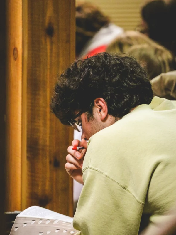 A man studying his Bible